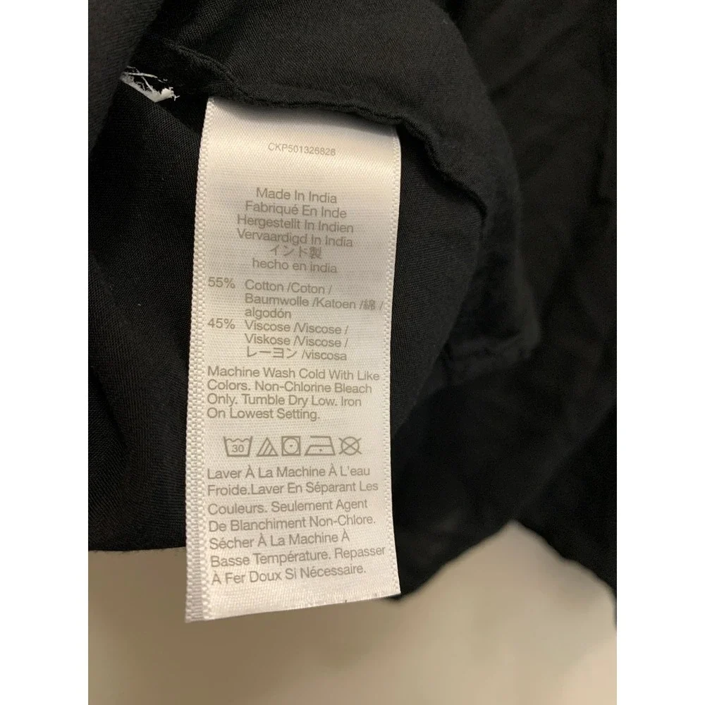 J.Crew Women S Black Ruffle Collar Pintuck Cotton Victorian Dark Academia Top